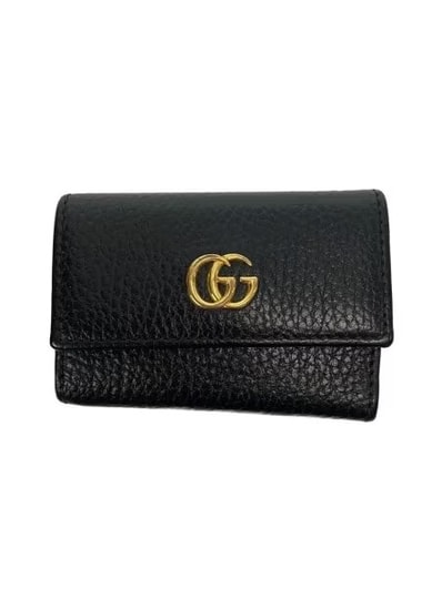 GUCCI GG Marmont Leather Key Case "Black"