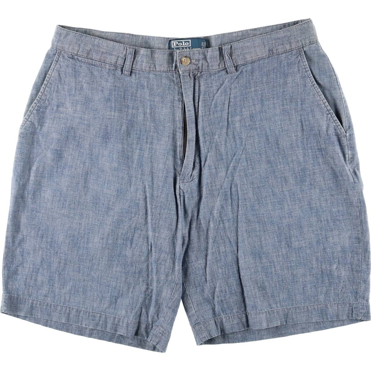 古着 ラルフローレン Ralph Lauren POLO by Ralph Lauren PROSPECT シャンブレー コットンショーツ ショートパンツ メンズw36相当/eaa417695