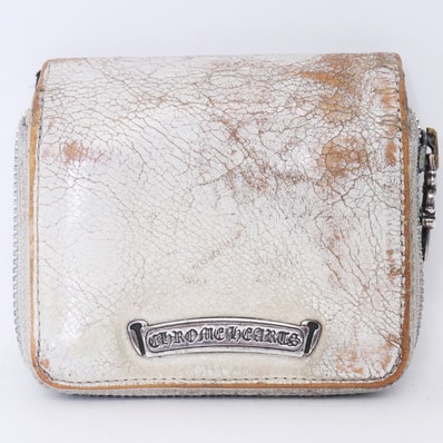 Chrome Hearts Square Zipville Wallet "White"