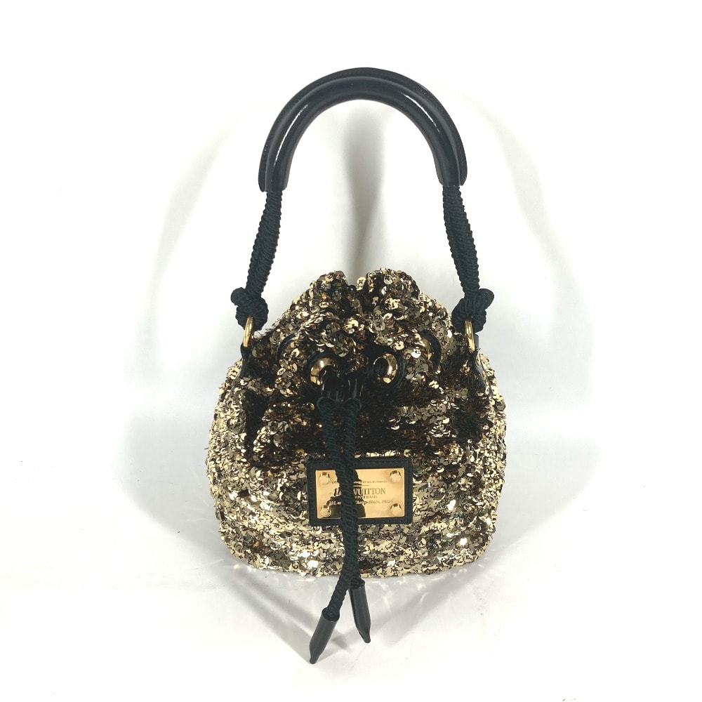 ルイヴィトン LOUIS VUITTON ミニノエ ロココ オール M40322 2010 クルーズ コレクション スパンコール カバン 肩掛け ショルダーバッグ ハンドバッグ スパンコール ゴールド 美品