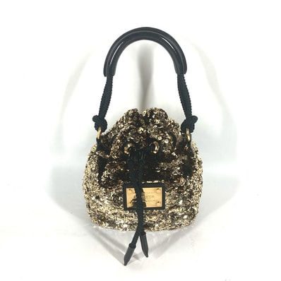 ルイヴィトン LOUIS VUITTON ミニノエ ロココ オール M40322 2010 クルーズ コレクション スパンコール カバン 肩掛け ショルダーバッグ ハンドバッグ スパンコール ゴールド 美品