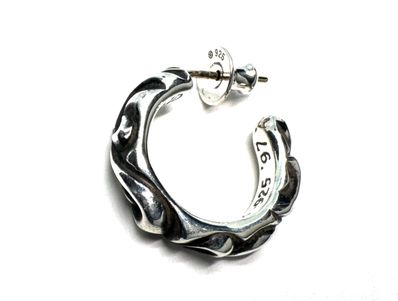 Chrome Hearts Hoop Scroll 1 Earrings "Silver"