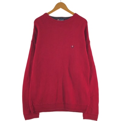 古着 90年代 ラルフローレン Ralph Lauren CHAPS チャップス ヘリンボーン コットンニットセーター メンズL相当 ヴィンテージ/eaa501569