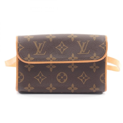 ルイ・ヴィトン LOUIS VUITTON ポシェットフロランティーヌ ウエストバッグ ボディバッグ バッグ PVCコーティングキャンバス レザー モノグラム レディース ブラウン系 M51855 【中古】