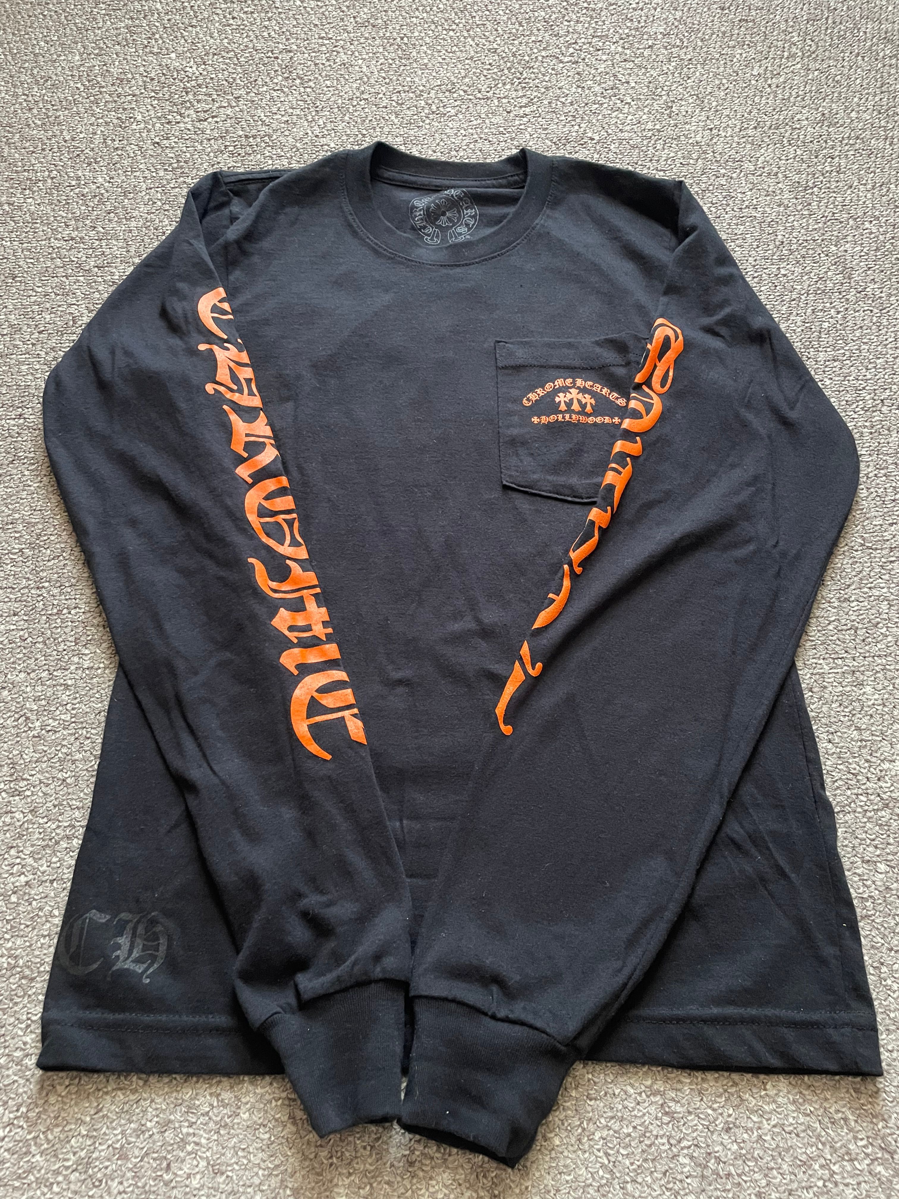 Chrome Hearts King Taco Pocket L/S T-Shirt "Black/Orange"