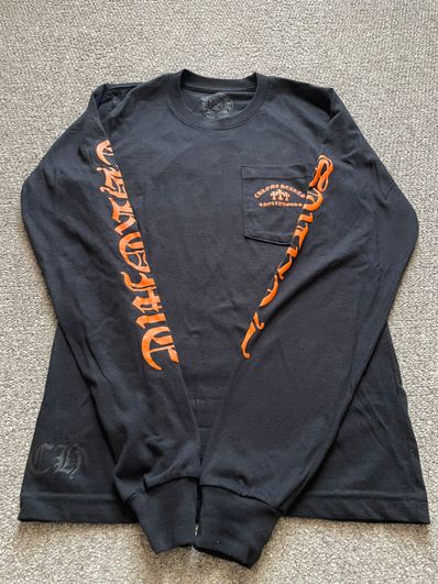 Chrome Hearts King Taco Pocket L/S T-Shirt "Black/Orange"