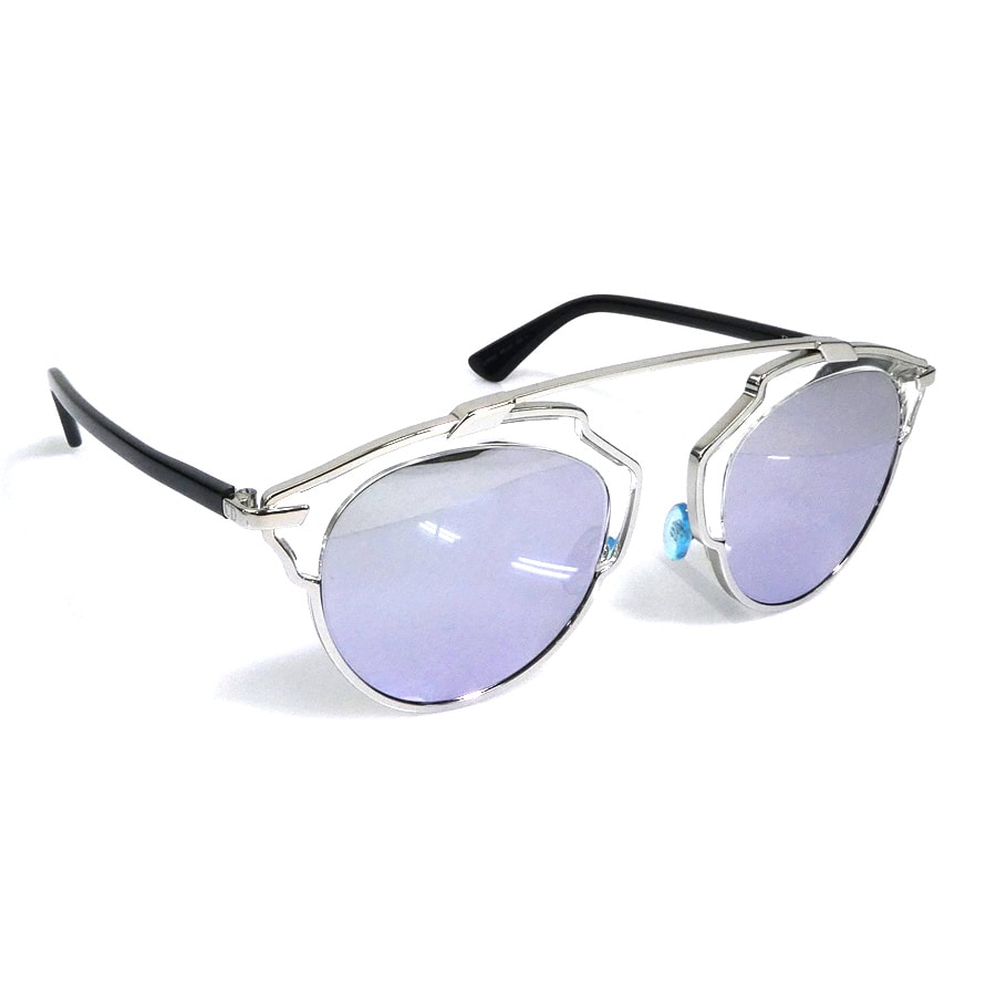 クリスチャンディオール Christian Dior サングラス メタル シルバー×ブラック ユニセックス【中古】 h31606g
