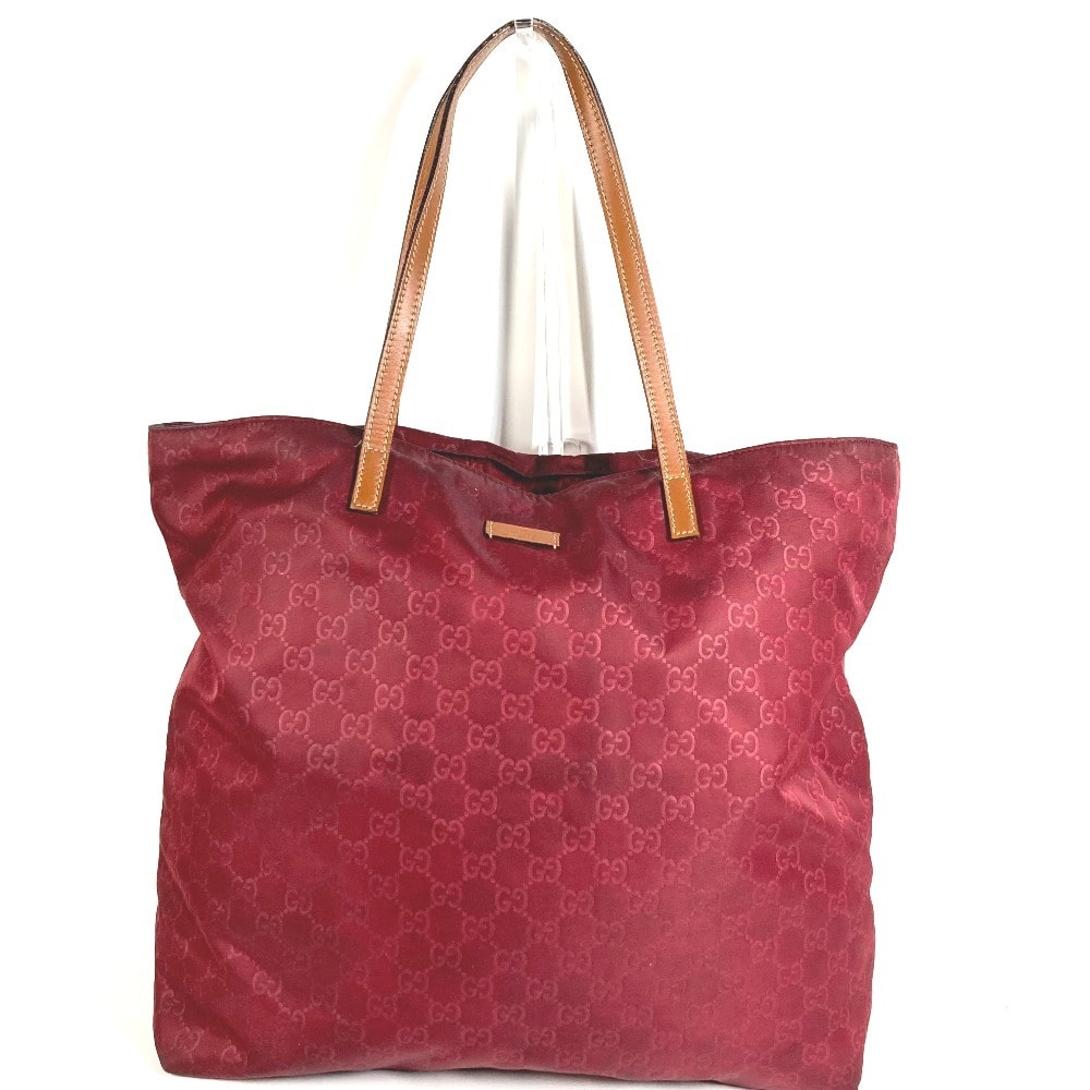 グッチ GUCCI GG ロゴ 295252 カバン トートバッグ 肩掛け 縦型トート ショルダーバッグ レザー/ナイロン ワインレッド系