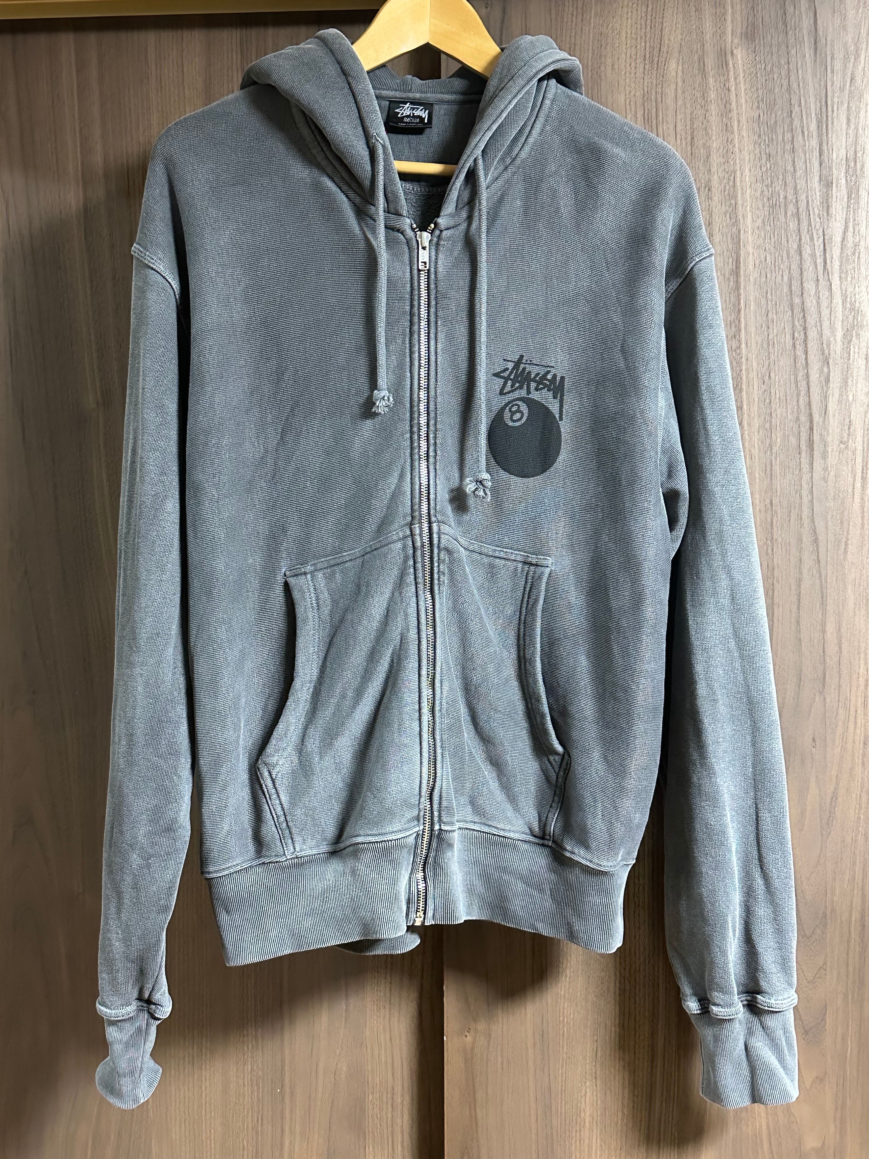 Stussy 8 Ball Zip Hoodie Pigment Dyed "Black"