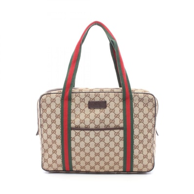 グッチ GUCCI GGキャンバス トートバッグ バッグ キャンバス レザー レディース ベージュ系 / ブラウン系 / マルチカラー 189753 【中古】
