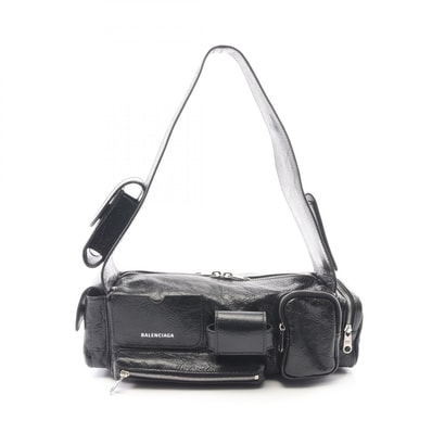 バレンシアガ BALENCIAGA スーパービジー ショルダーバッグ バッグ レザー レディース ブラック系 762516 【中古】