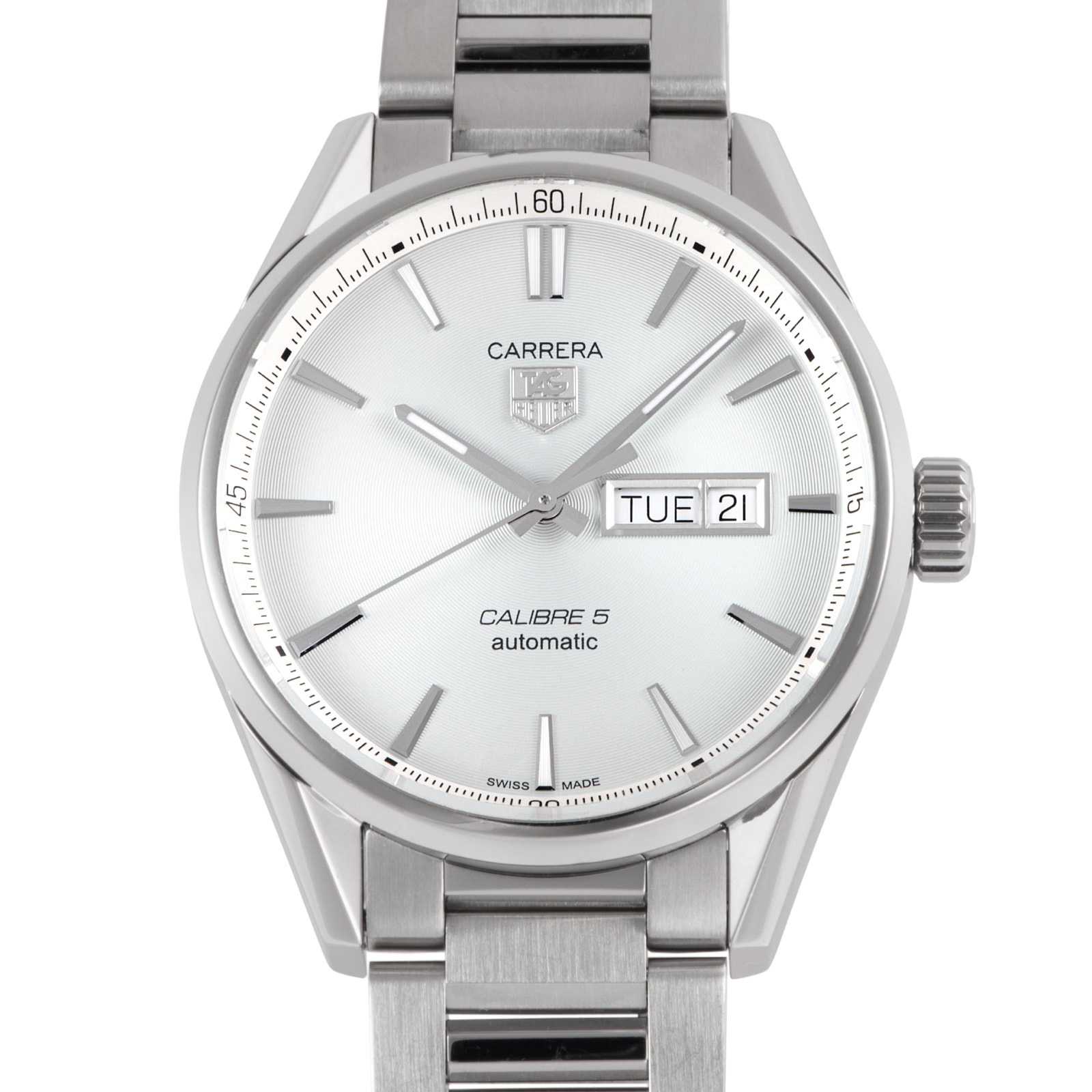 TAG HEUER タグホイヤー カレラ キャリバー5 デイデイト WAR201B.BA0723 ステンレススチール【中古】