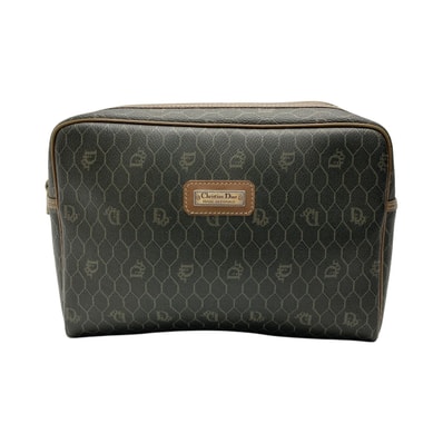 Christian Dior クリスチャンディオール ハニカム柄 クラッチバッグ ブラック系 セカンドバッグ ヴィンテージ