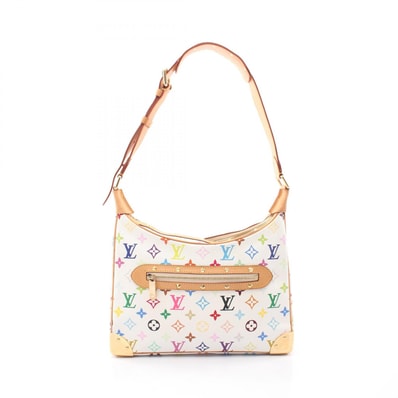 ルイ・ヴィトン LOUIS VUITTON ブローニュ モノグラムマルチカラー ブロン ショルダーバッグ バッグ PVCコーティングキャンバス レザー レディース ホワイト系 M92660 【中古】