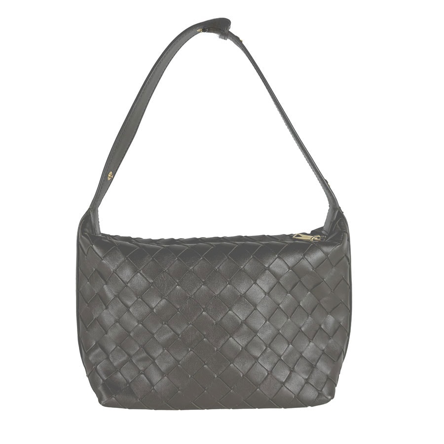 ボッテガヴェネタ BOTTEGAVENETA ハンドバッグ イントレチャート ミニ ウォレス レザー カーキ レディース【中古】 z10984