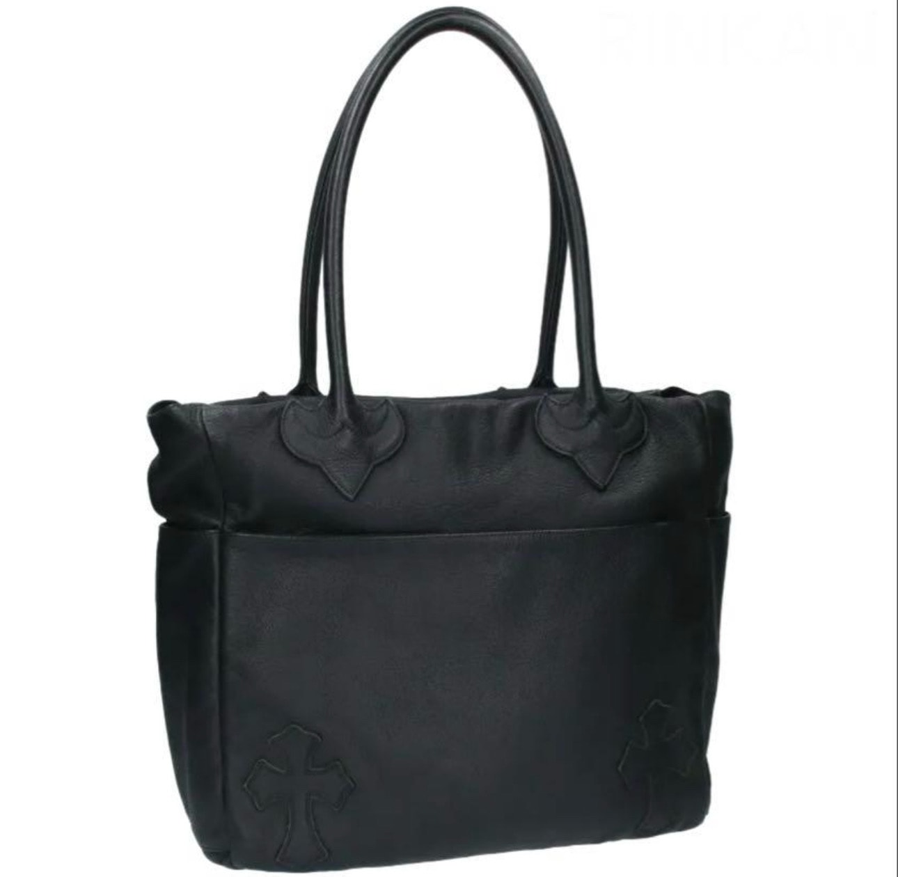 クロムハーツ セメタリークロスパッチ ダガージップ トートバッグ "ブラック"