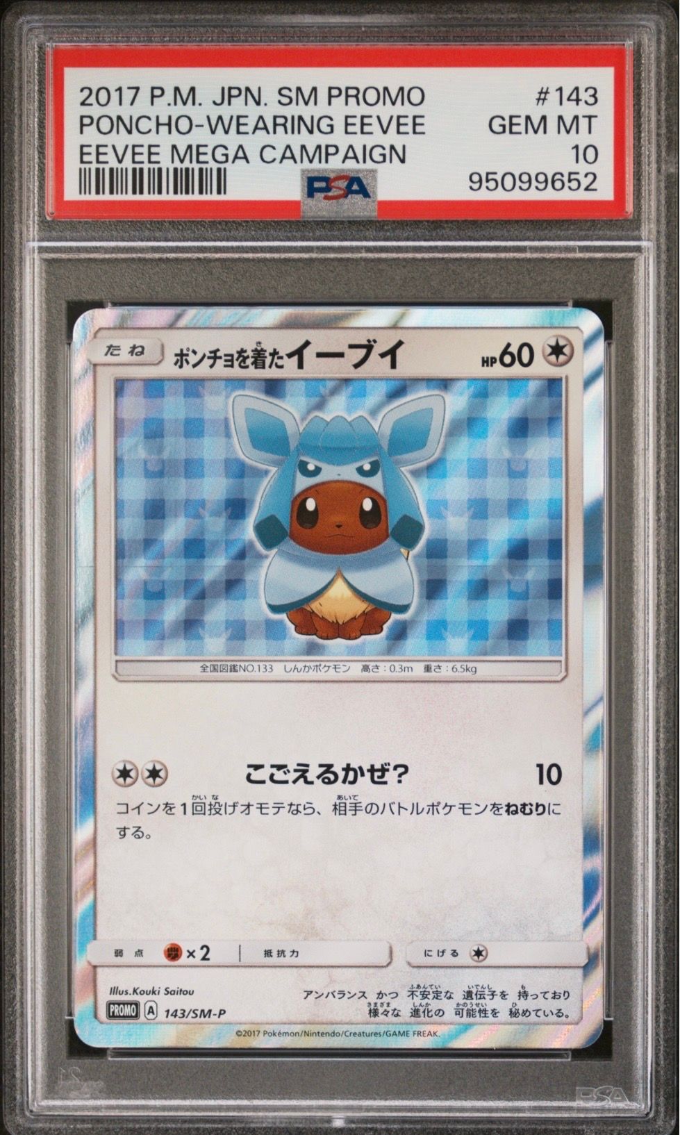 ポンチョを着たイーブイ: プロモ[SM-P 143](プロモーションカード「SM-P」)