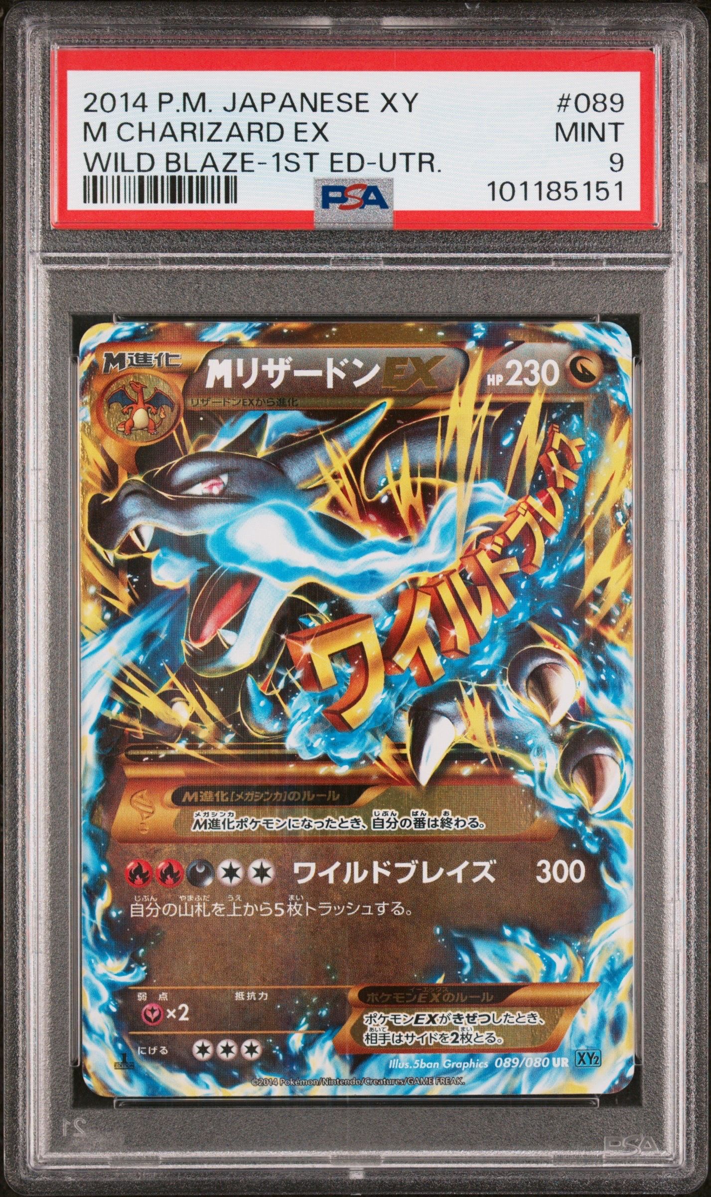 MリザードンEX UR :1ED [XY2 089/080](拡張パック「ワイルドブレイズ」)