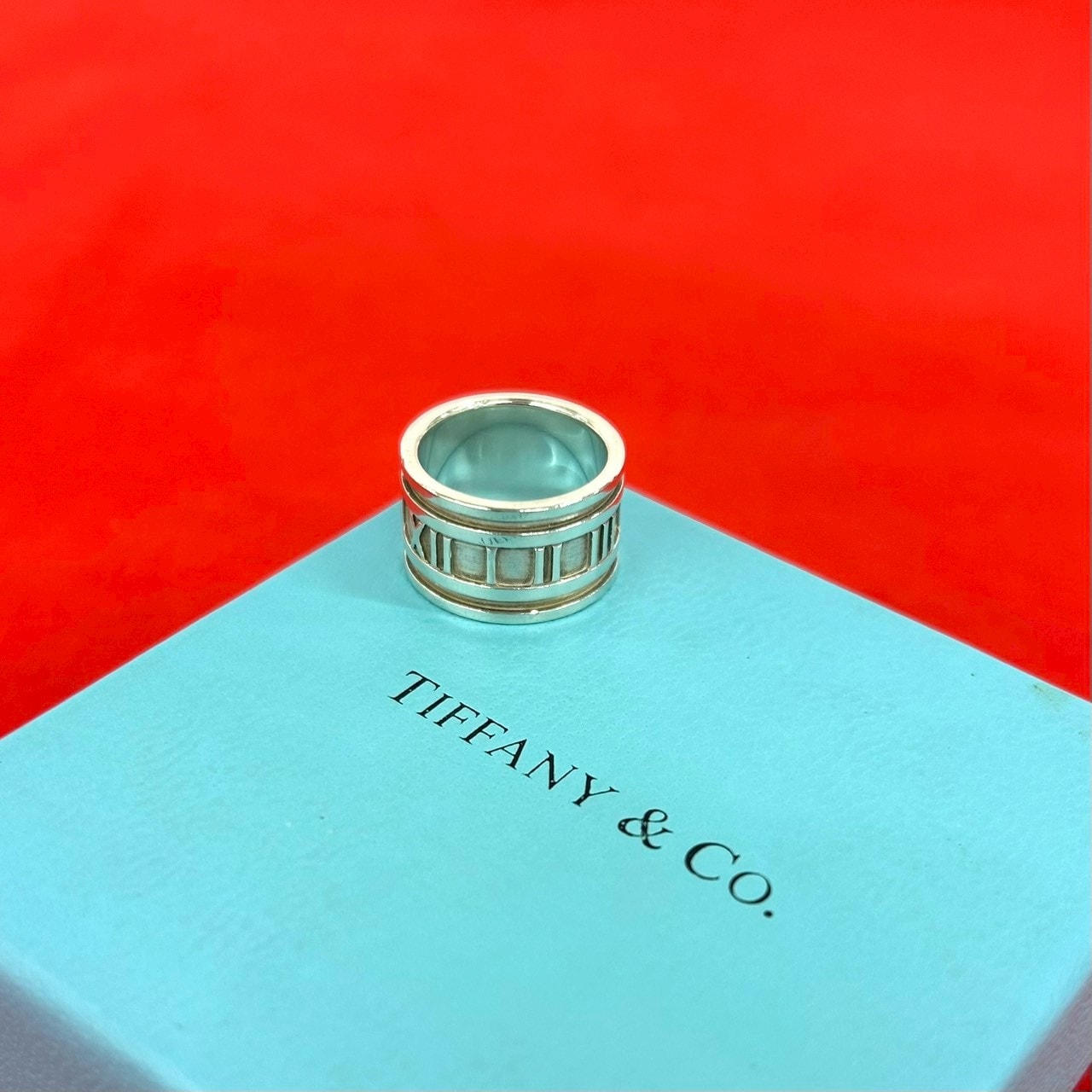 TIFFANY&Co. ティファニー アトラス ワイド リング シルバー925 リング・指輪 9号 シルバー
 23620