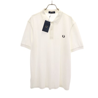 未使用 FRED PERRY フレッドペリー 半袖 ポロシャツ L ホワイト系 鹿の子地