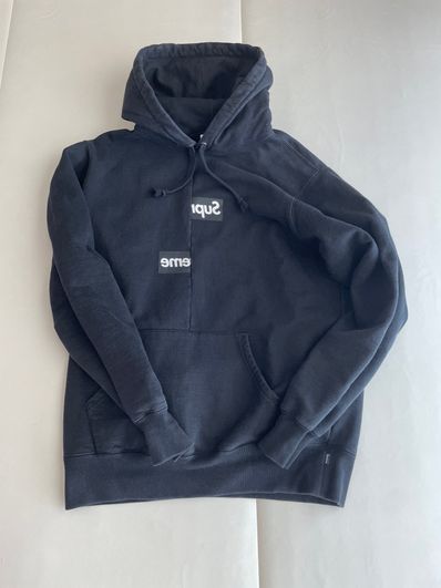 Supreme / Comme des Garçons SHIRT® Split Box Logo Hooded Sweatshirt "Black"