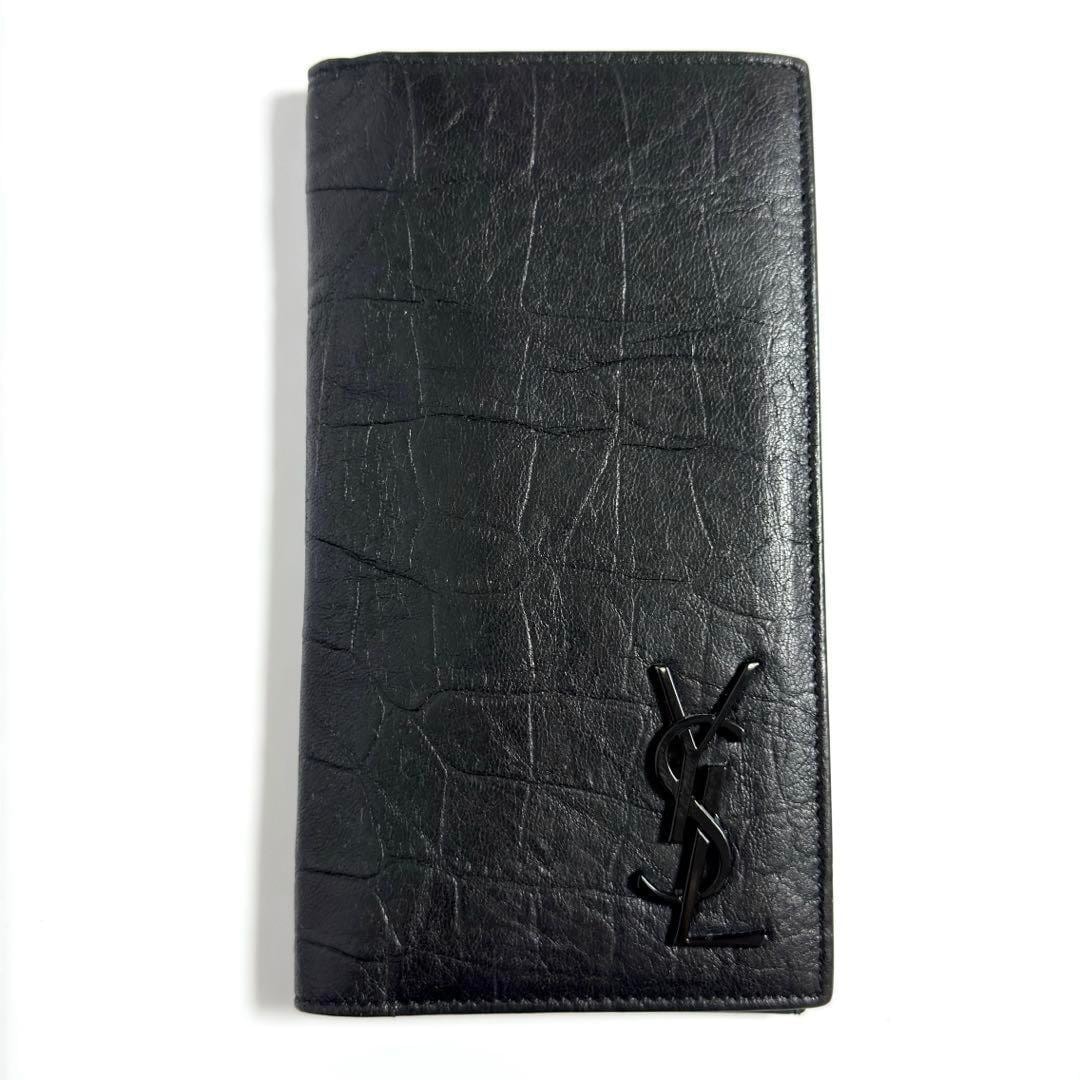 【美品】 サンローランパリ メンズ 長財布 コンチネンタルウォレット カサンドラ