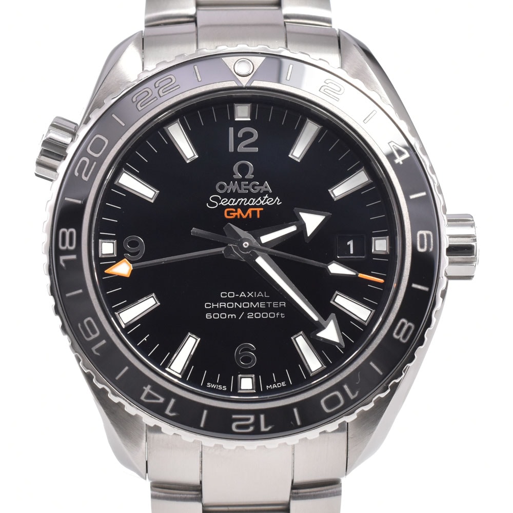 オメガ OMEGA 232.30.44.22.01.001 シーマスター プラネットオーシャン デイト ブラック 自動巻き メンズ 美品 保証書付き 腕時計 L#150955