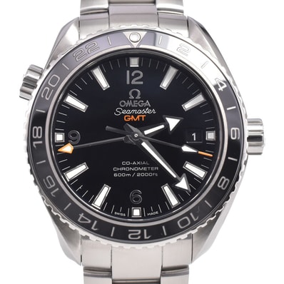 オメガ OMEGA 232.30.44.22.01.001 シーマスター プラネットオーシャン デイト ブラック 自動巻き メンズ 美品 保証書付き 腕時計 L#150955