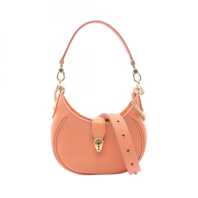 ブルガリ BVLGARI セルペンティ エリプス スモール 2WAY ショルダーバッグ バッグ レザー レディース オレンジ系 【中古】