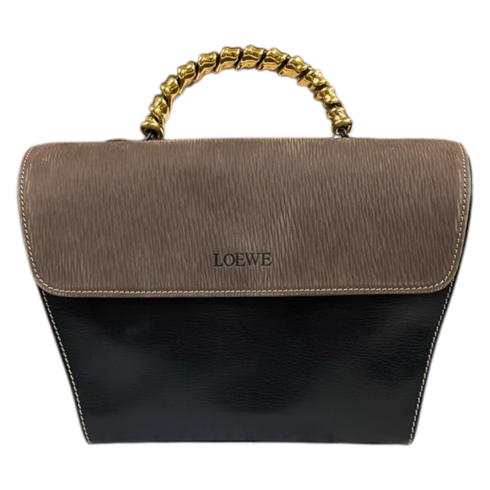 ロエベ ベラスケス ハンドバッグ レザー ブラック レディース LOEWE 中古