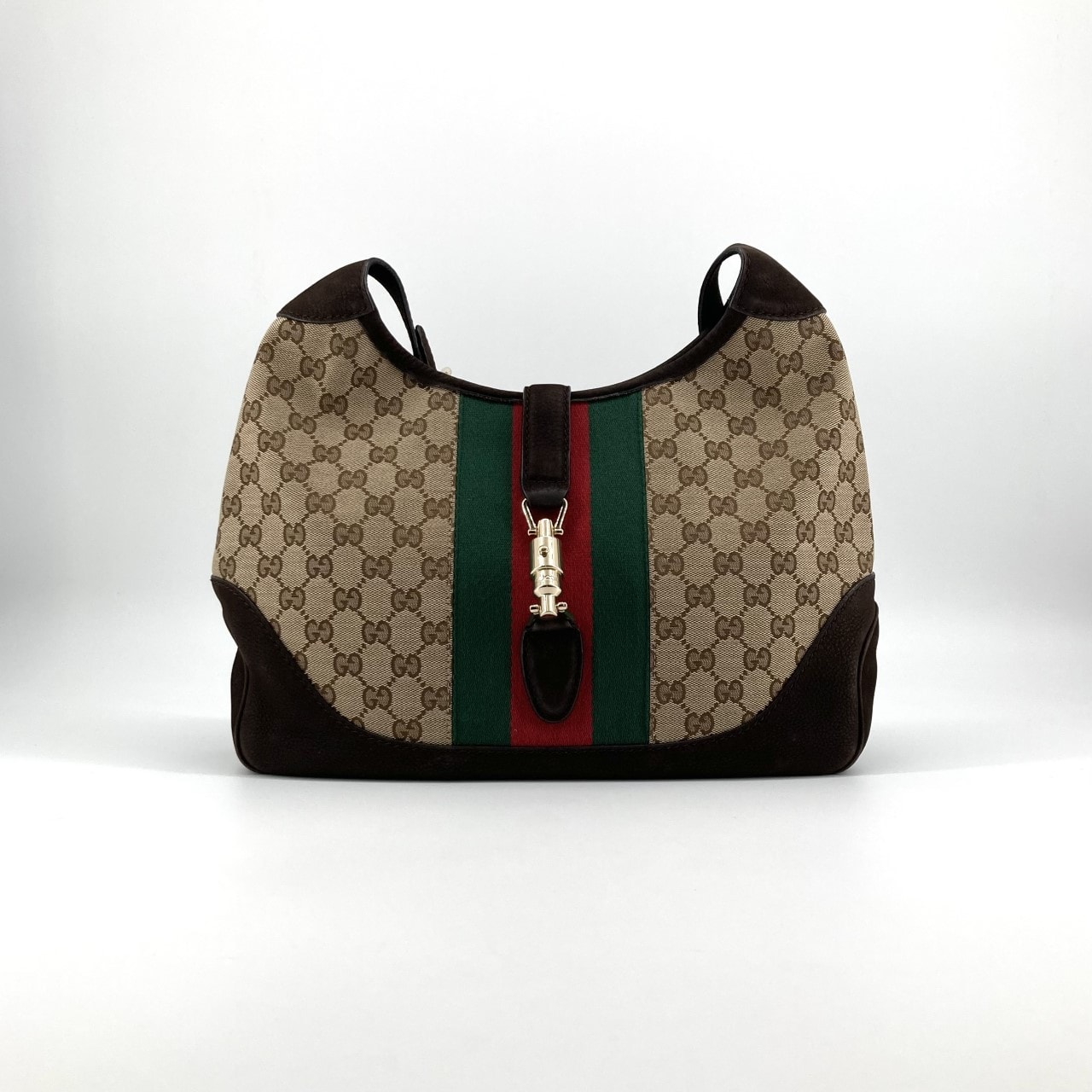 GUCCI(グッチ) GGキャンバス ニュージャッキー 277520 ショルダーバッグ ベージュ×ブラウン