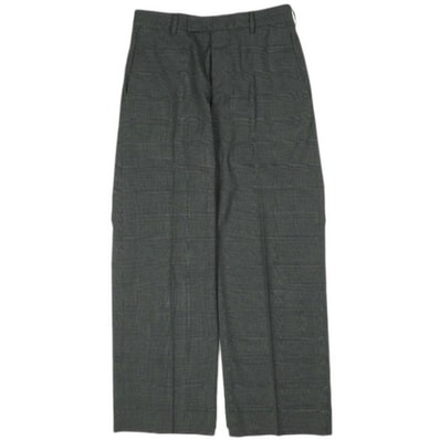 MIU MIU ミュウミュウ トロピカルウール グレンチェックスラックス 2023年モデル DNA973 11EG 44 CHARCOAL GRAY パンツ ボトムス g26815