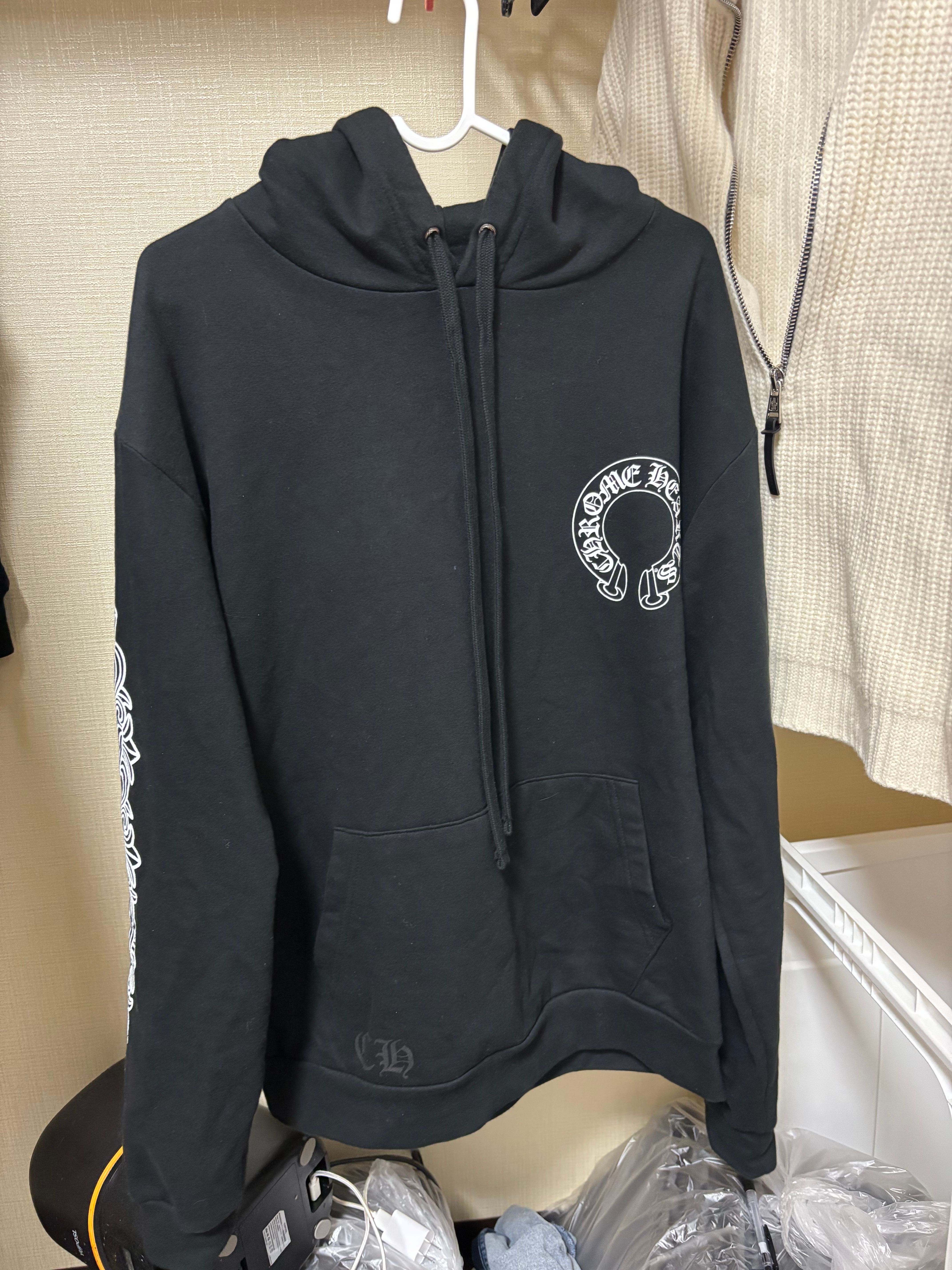 Chrome Hearts Horse Shoe Floral Pullover Hoodie "Black"