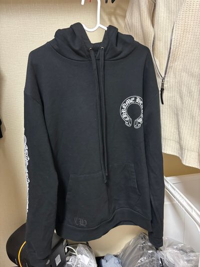 Chrome Hearts Horse Shoe Floral Pullover Hoodie "Black"
