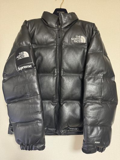 Supreme x The North Face Leather Nuptse Jacket "Black"