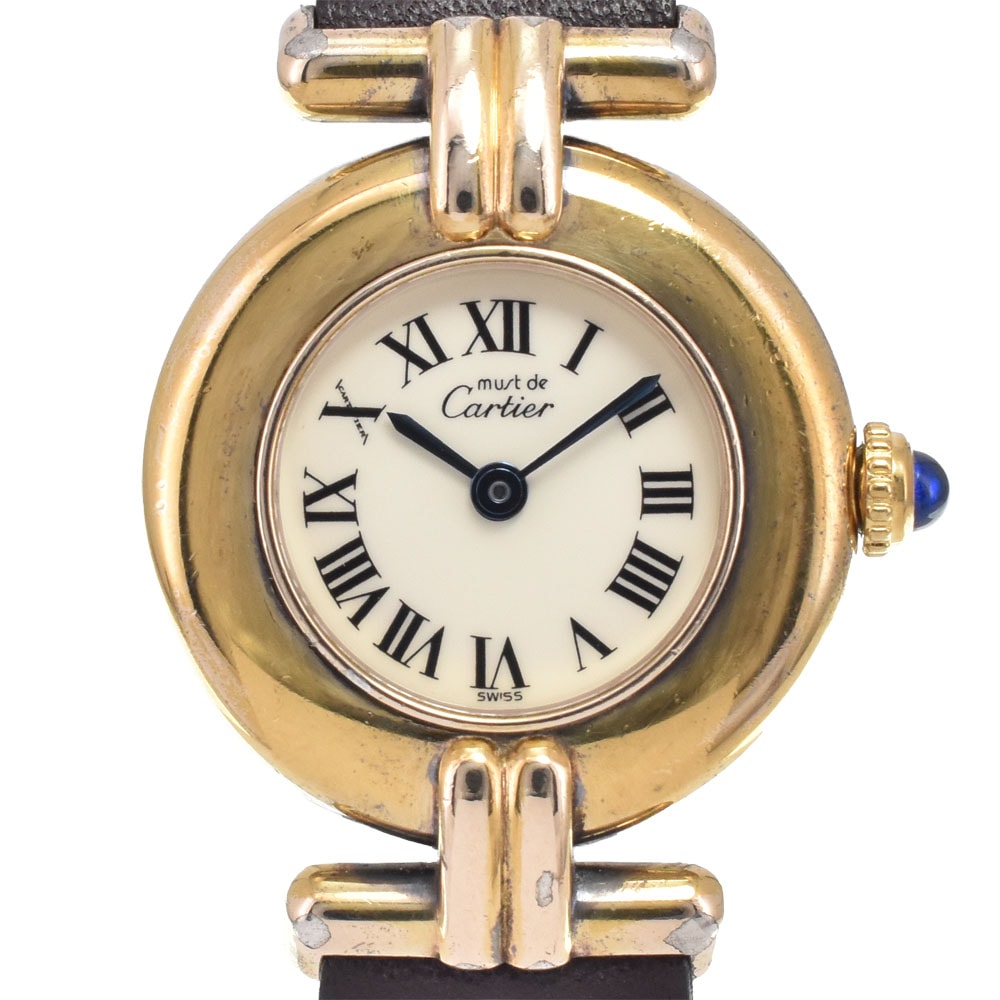 カルティエ CARTIER W1000653 マスト コリゼ SM アイボリー クォーツ レディース 腕時計 M#150736