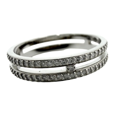HERMES エルメス 指輪 リング アリアンヌ PM アクセサリー ジュエリー 51サイズ 750 18金WG K18ホワイトゴールド ダイヤモンド0.30ct 約11号 レディース 約2.6g【中古品】
