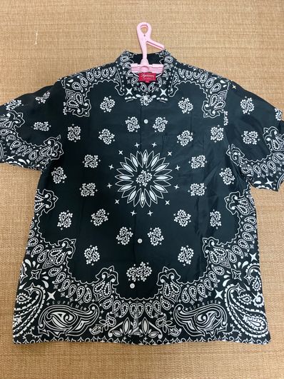 Supreme Bandana Silk S/S Shirt "Black"