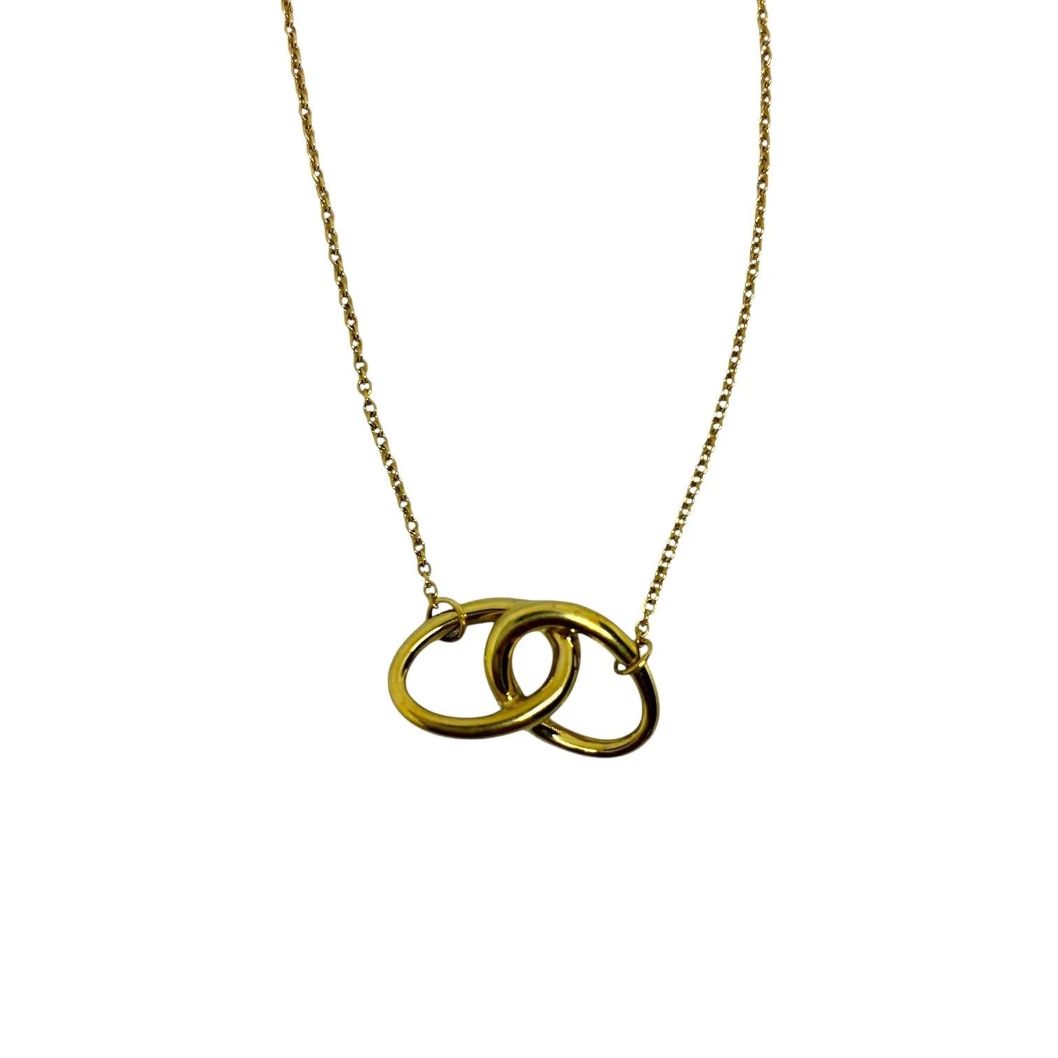 TIFFANY&Co. ティファニー エルサ・ペレッティ ダブルループ 750YG ネックレス K18イエローゴールド レディース【中古】
