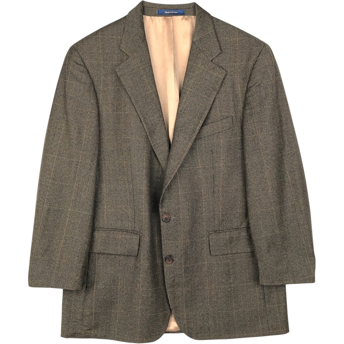 古着 ラルフローレン Ralph Lauren CHAPS チャップス チェック柄 ウールテーラードジャケット カナダ製 メンズL相当/eaa643389