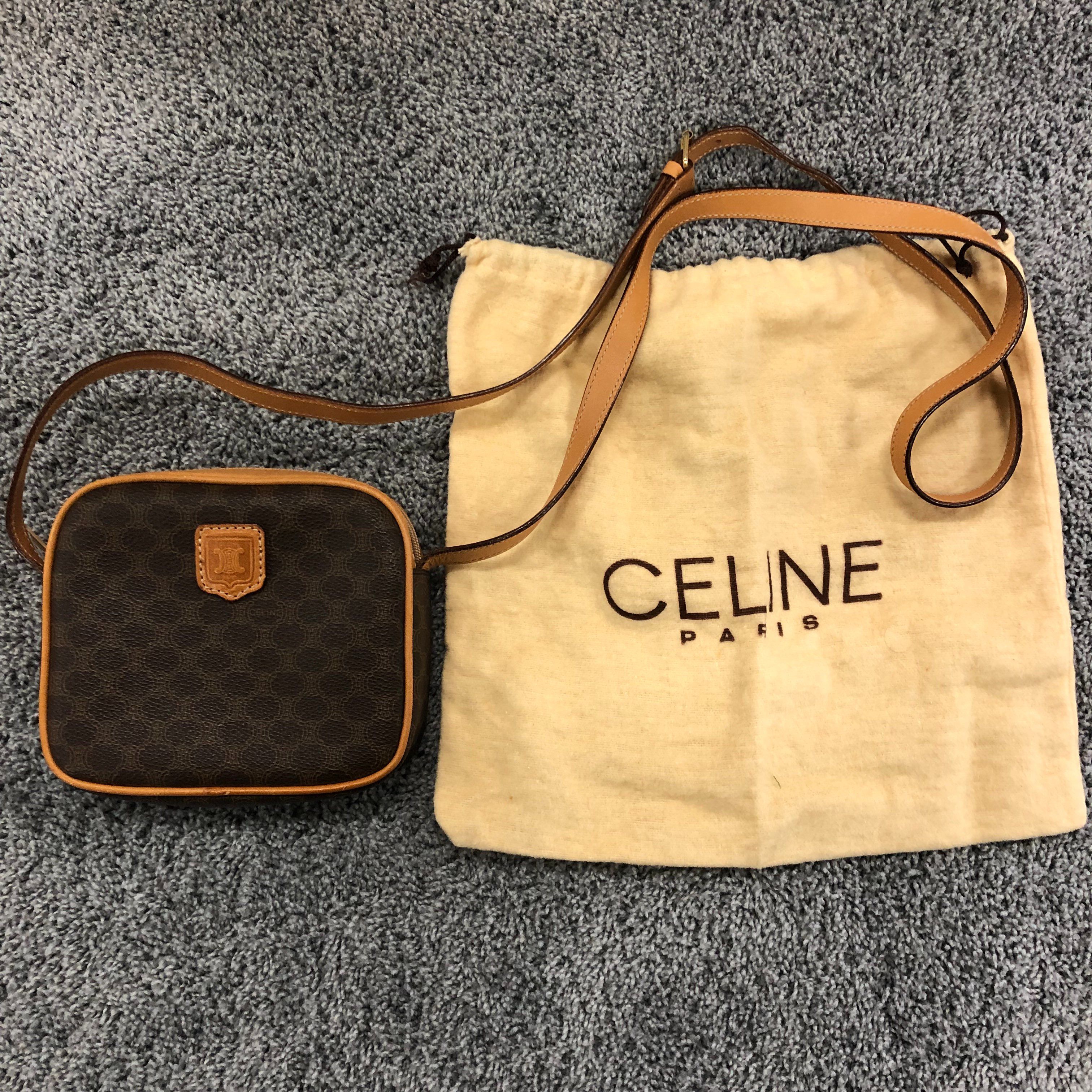 CELINE Macadam PVC Shoulder Bag "Brown"