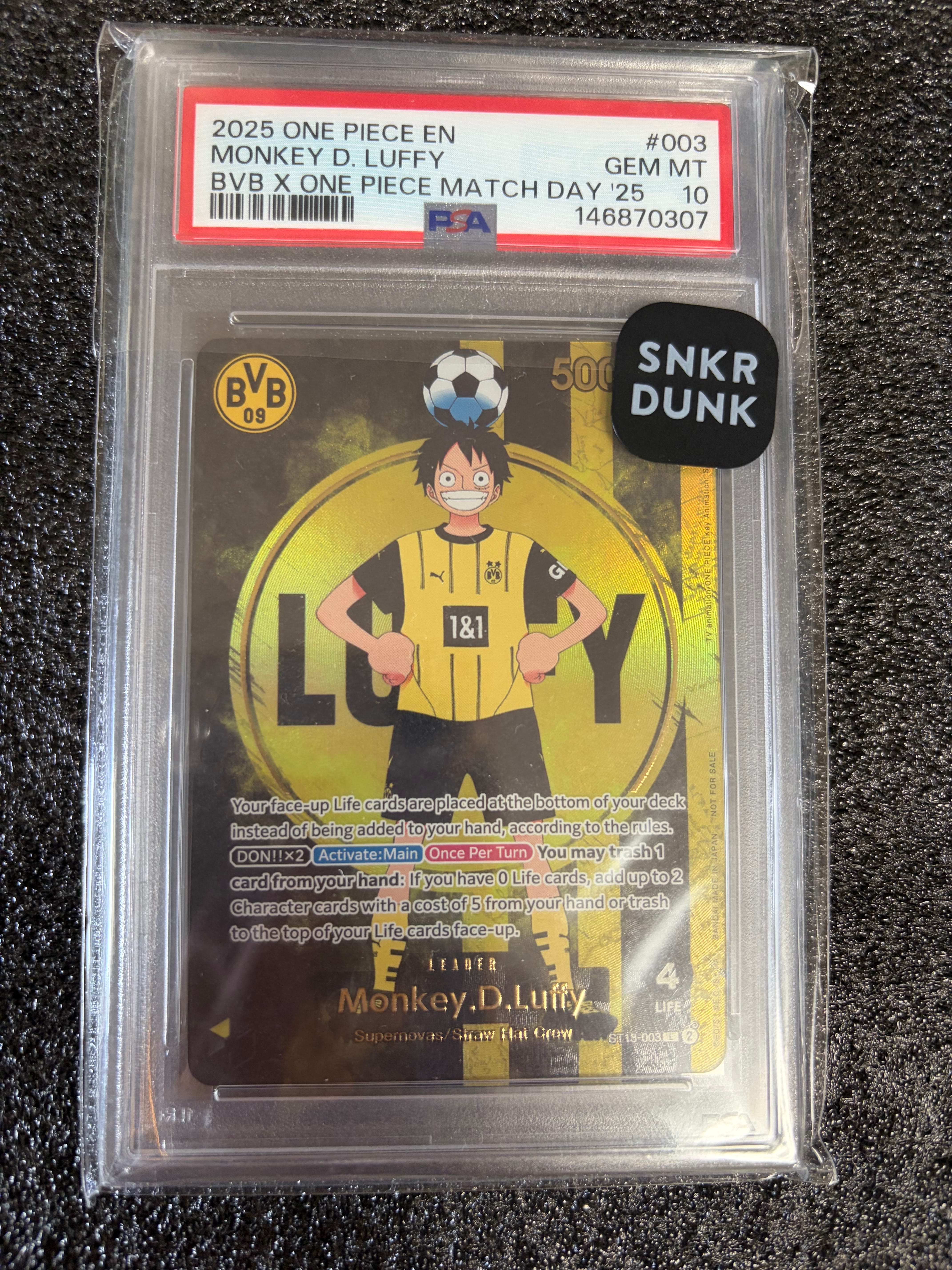 お*か様 【超貴重】ドルトムント　ワンピースコラボ当選限定ポスター 直筆サイン入 モンキー・D・ルフィ L [ST13-003]【英語版】(プロモーションカード