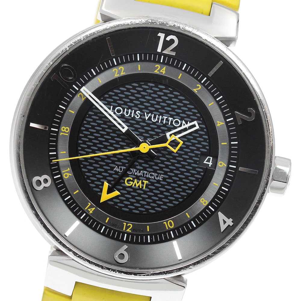 ルイ・ヴィトン タンブール ムーン GMT Q8D30 メンズ 【中古】