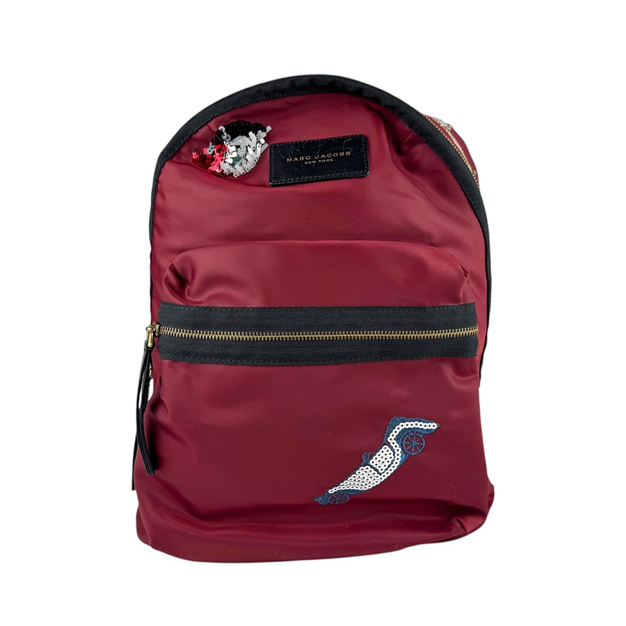 マークジェイコブス MARC JACOBS リュック ナイロン/スパンコール バーガンディ/マルチカラー レディース【中古】 z5300