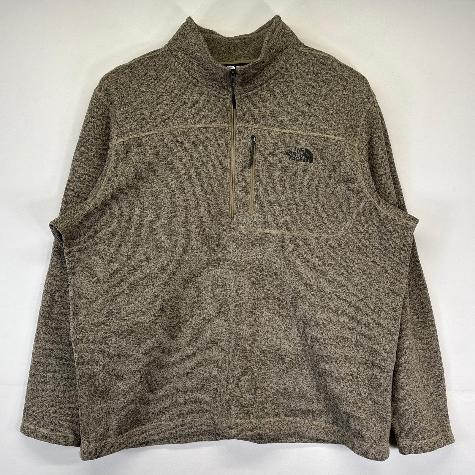 古着 ザ・ノースフェイス THE NORTH FACE ニット 大きいサイズ ベターセータータイプ ハーフジップ 2XL ベージュ系 メンズ