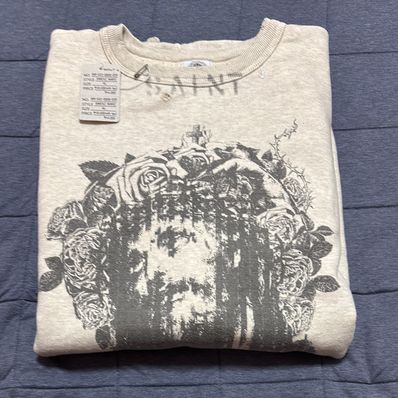 SAINT Mxxxxxx x Kosuke Kawamura SWEAT SHIRT JESUS "Grey"