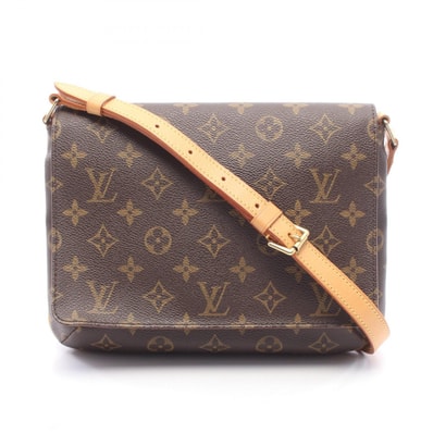 ルイ・ヴィトン LOUIS VUITTON ミュゼットタンゴ ショートストラップ ショルダーバッグ バッグ PVCコーティングキャンバス レザー モノグラム レディース ブラウン系 M51257 【中古】