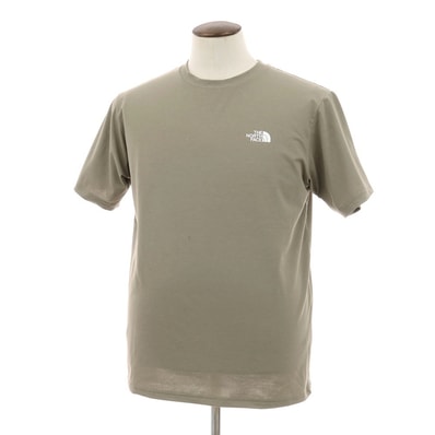 【中古】ザノースフェイス THE NORTH FACE FLASHDRY ポリエステル クルーネック 半袖Tシャツ グレイッシュオリーブ【サイズL】【メンズ】