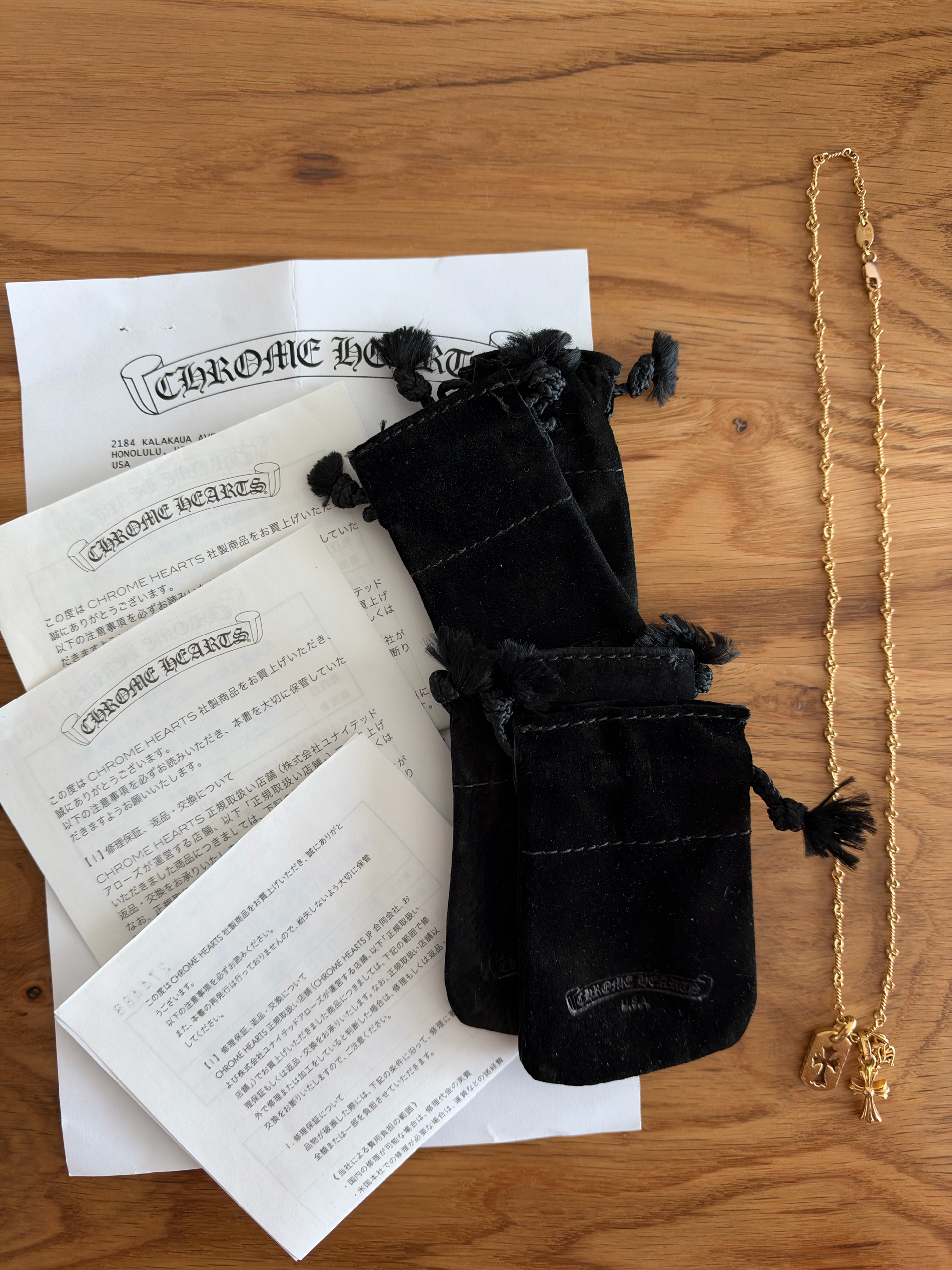 Chrome Hearts 22K Twist Chain Necklace "Yellow Gold"
