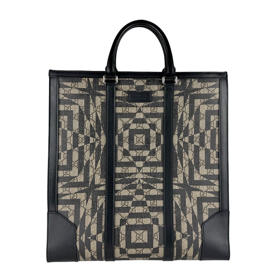 グッチ GUCCI ハンドバッグ ショルダーバッグ GGカレイドスコープ GGスプリームキャンバス ブラック/ブラウン メンズ 406387【中古】 z9900